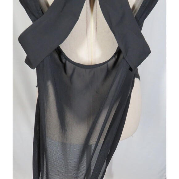 Halara Black Contrast Mesh Curved Hem Cool Touch Quick Dry Active Tank Sz Small - Picture 6 of 9